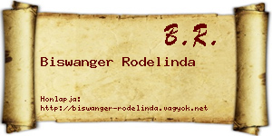 Biswanger Rodelinda névjegykártya